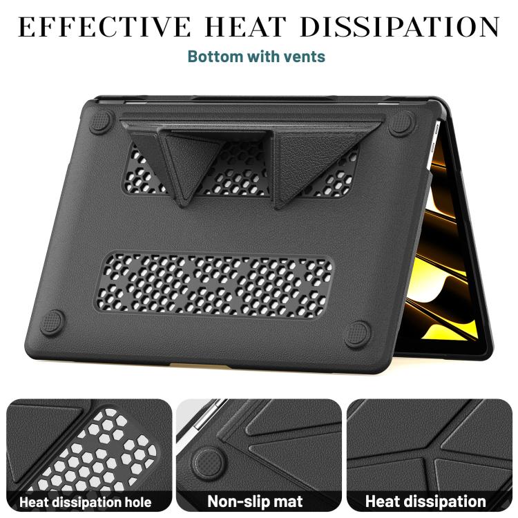 For MacBook Air 13.3 inch A2337 Business Pro Magnetic Holder Laptop Protective Case