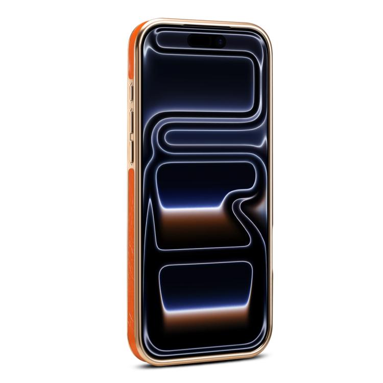 For iPhone 17 Pro Max Denior A25 MagSafe Genuine Leather Phone Case with Holder