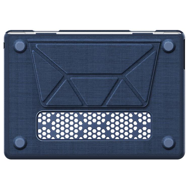 For MacBook Air 13.6 inch A3113 / A3240 Fabric Texture Pro Magnetic Holder Laptop Protective Case