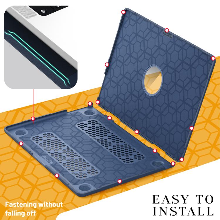 For MacBook Air 13.6 inch A3113 / A3240 Fabric Texture Pro Magnetic Holder Laptop Protective Case