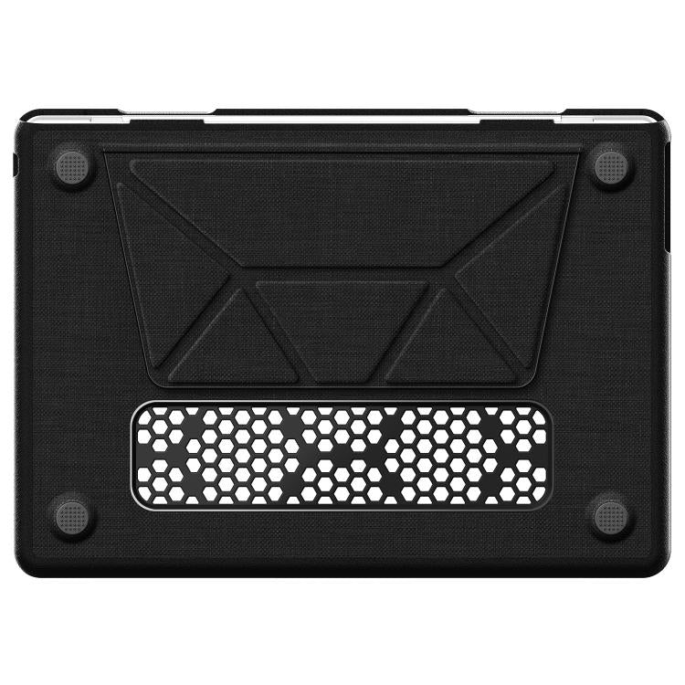 For MacBook Air 13.6 inch A3113 / A3240 Fabric Texture Pro Magnetic Holder Laptop Protective Case