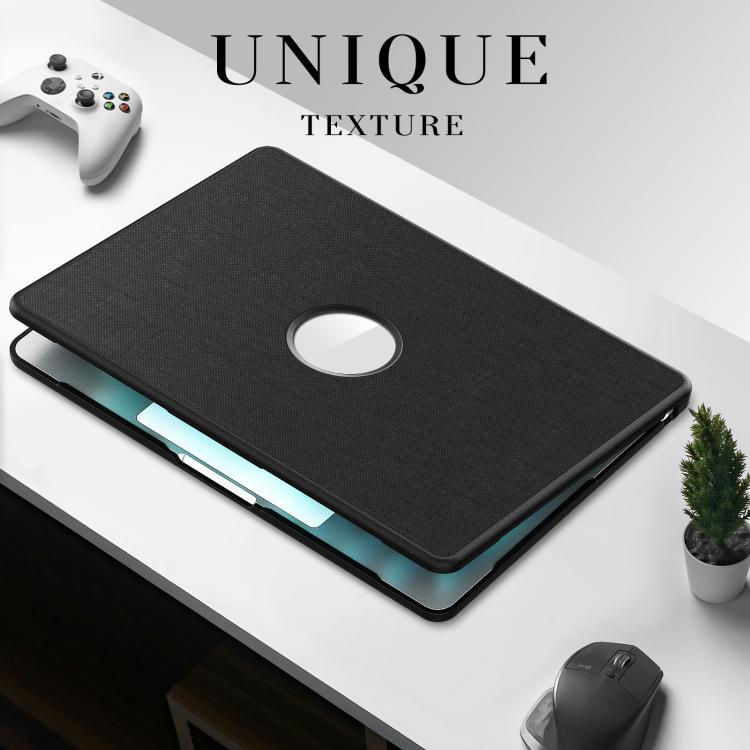 For MacBook Air 13.6 inch A3113 / A3240 Fabric Texture Pro Magnetic Holder Laptop Protective Case