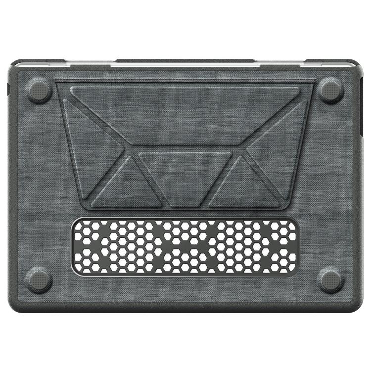 For MacBook Air 13.6 inch A3113 / A3240 Fabric Texture Pro Magnetic Holder Laptop Protective Case