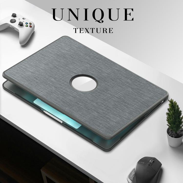 For MacBook Air 13.6 inch A3113 / A3240 Fabric Texture Pro Magnetic Holder Laptop Protective Case