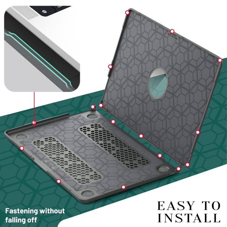 For MacBook Air 13.6 inch A3113 / A3240 Fabric Texture Pro Magnetic Holder Laptop Protective Case