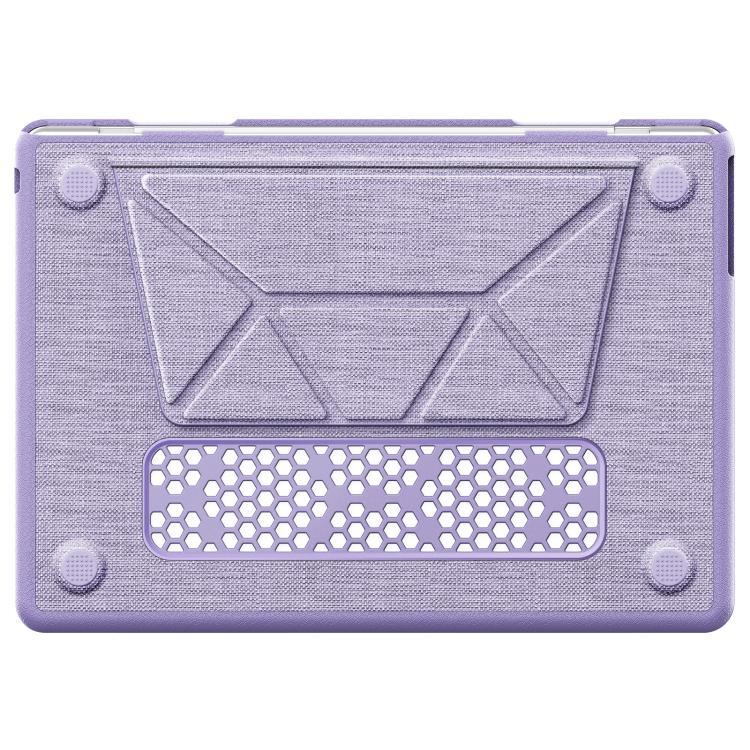 For MacBook Air 13.6 inch A3113 / A3240 Fabric Texture Pro Magnetic Holder Laptop Protective Case