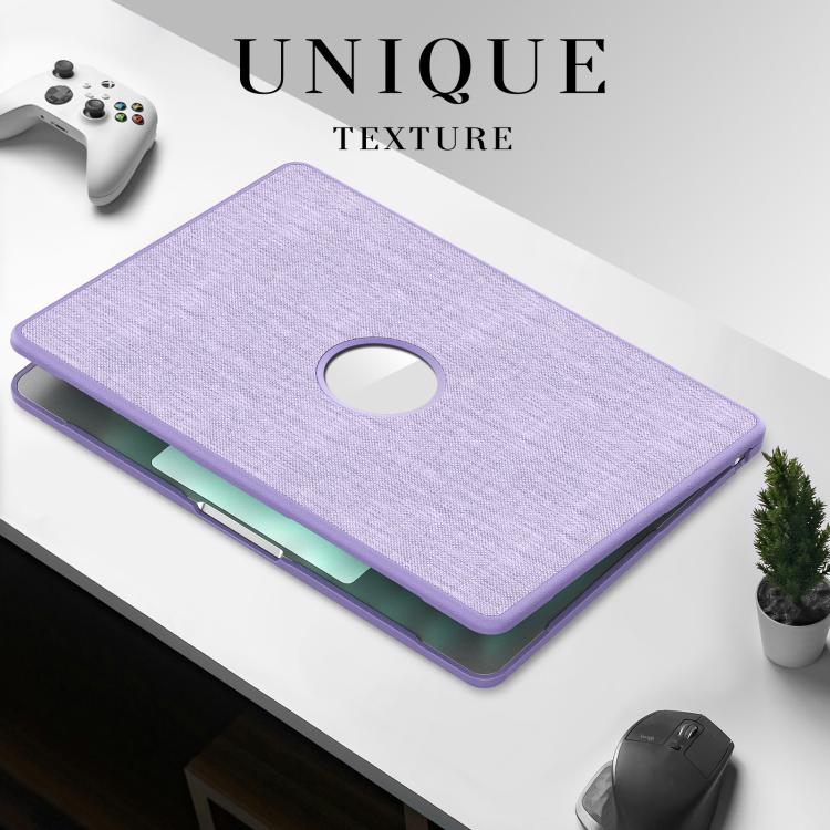 For MacBook Air 13.6 inch A3113 / A3240 Fabric Texture Pro Magnetic Holder Laptop Protective Case