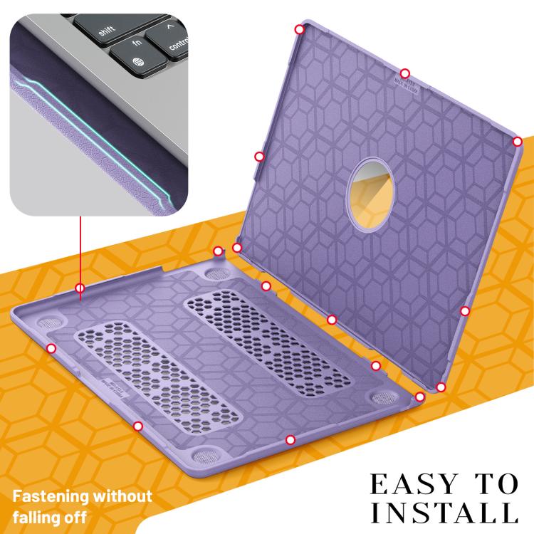 For MacBook Air 13.6 inch A3113 / A3240 Fabric Texture Pro Magnetic Holder Laptop Protective Case
