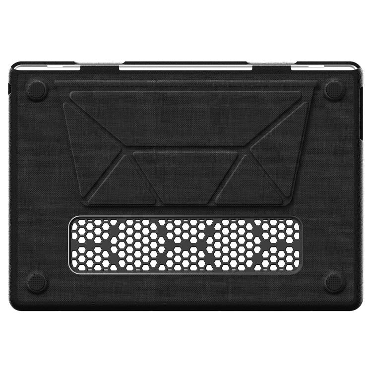 For MacBook Air 15.3 inch A3114 / A3241 Fabric Texture Pro Magnetic Holder Laptop Protective Case