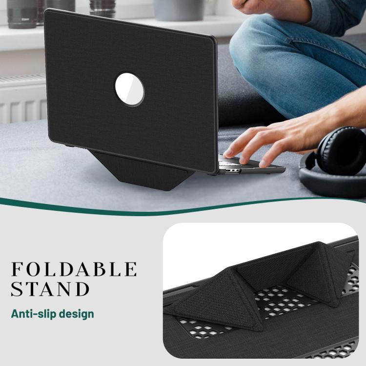 For MacBook Air 15.3 inch A3114 / A3241 Fabric Texture Pro Magnetic Holder Laptop Protective Case