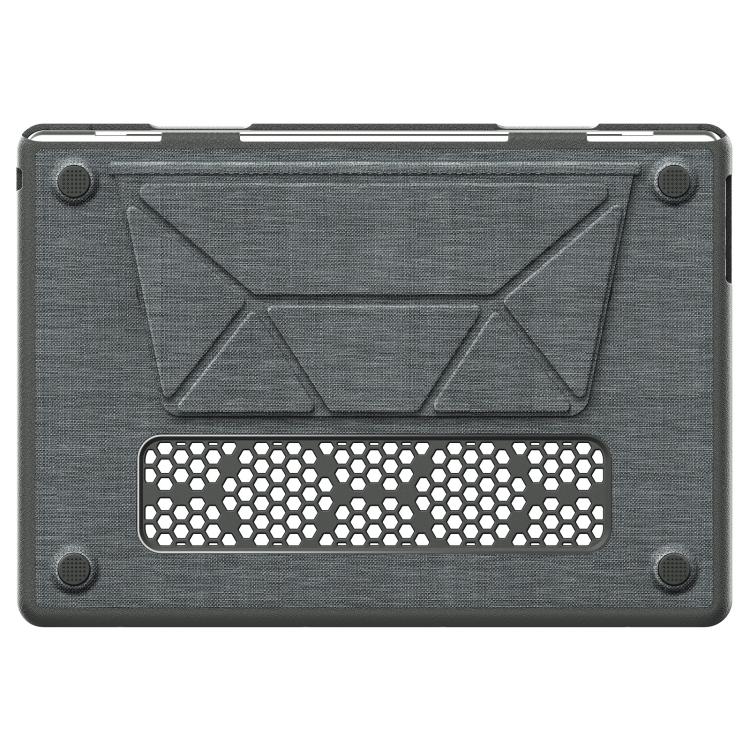 For MacBook Air 15.3 inch A3114 / A3241 Fabric Texture Pro Magnetic Holder Laptop Protective Case