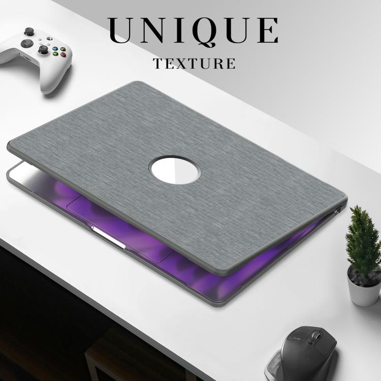 For MacBook Air 15.3 inch A3114 / A3241 Fabric Texture Pro Magnetic Holder Laptop Protective Case
