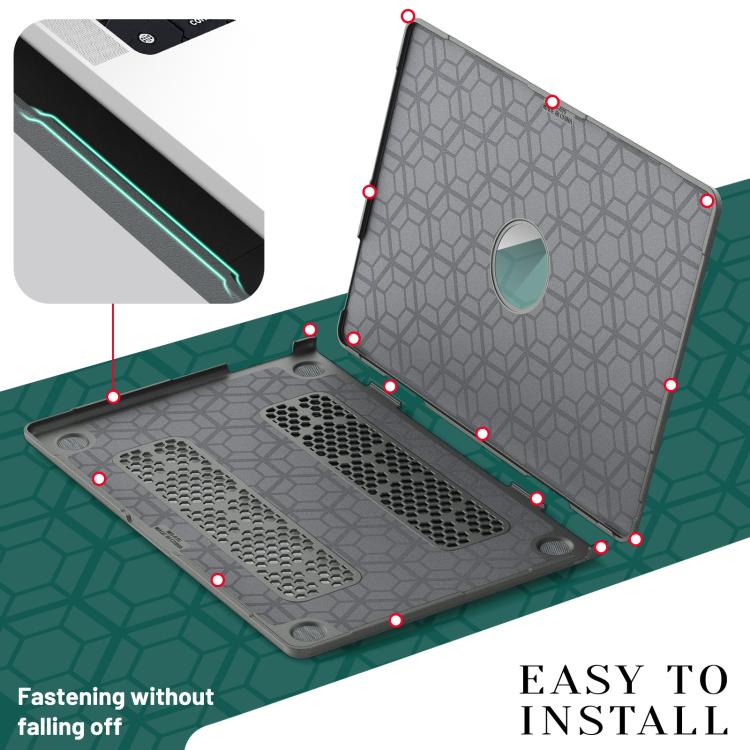 For MacBook Air 15.3 inch A3114 / A3241 Fabric Texture Pro Magnetic Holder Laptop Protective Case