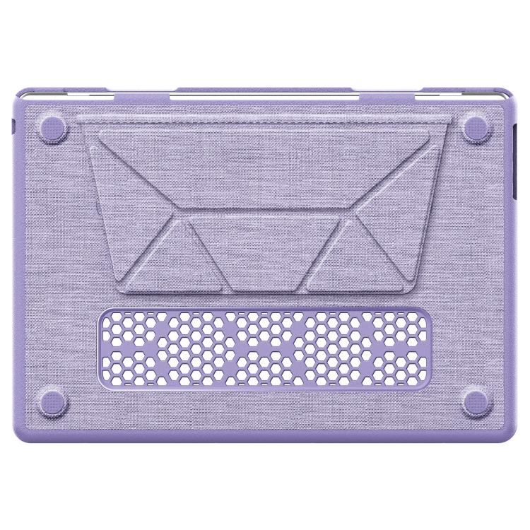 For MacBook Air 15.3 inch A3114 / A3241 Fabric Texture Pro Magnetic Holder Laptop Protective Case