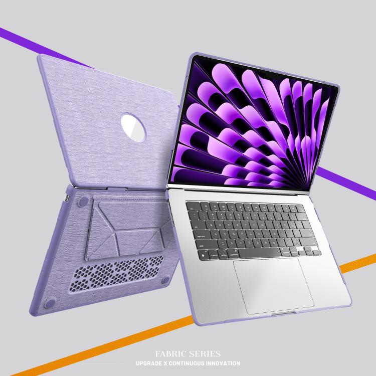 For MacBook Air 15.3 inch A3114 / A3241 Fabric Texture Pro Magnetic Holder Laptop Protective Case