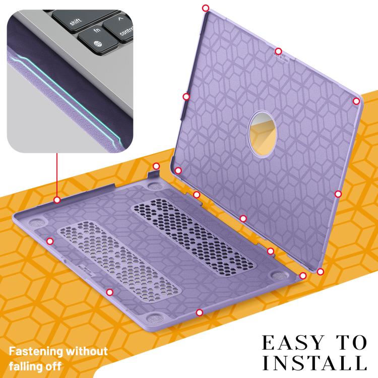 For MacBook Air 15.3 inch A3114 / A3241 Fabric Texture Pro Magnetic Holder Laptop Protective Case