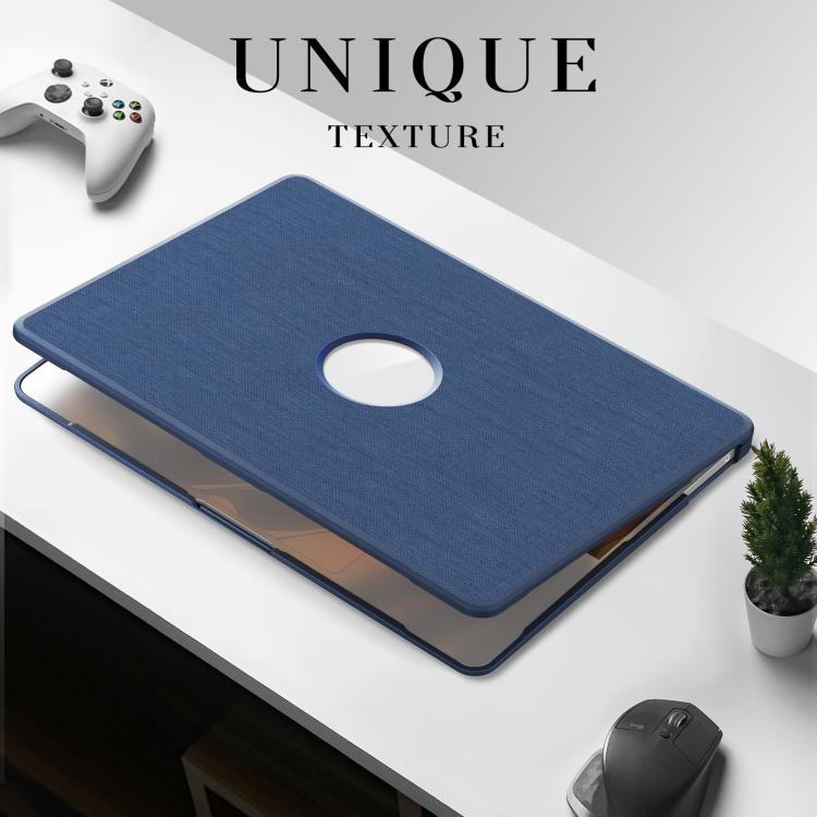 For MacBook Air 13.3 inch A2337 Fabric Texture Pro Magnetic Holder Laptop Protective Case