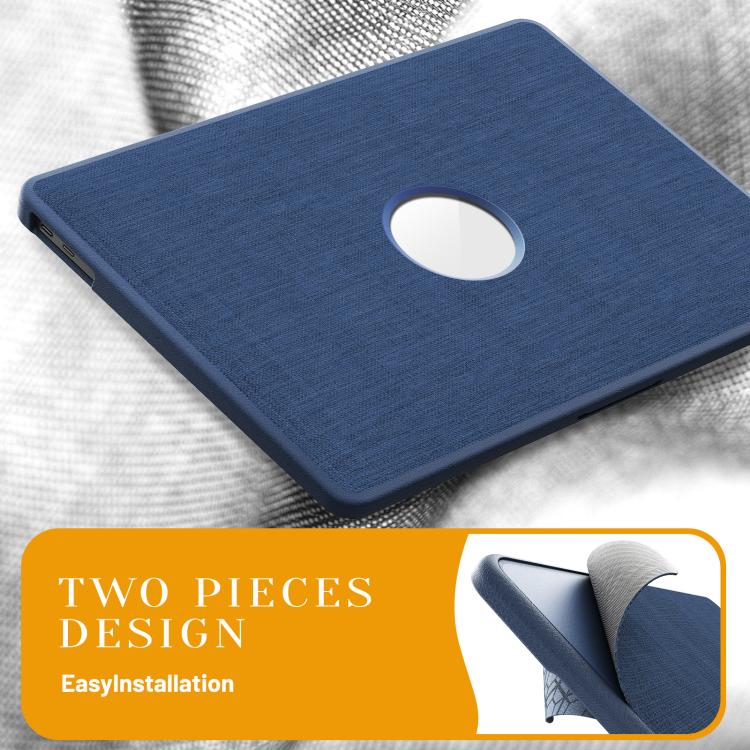 For MacBook Air 13.3 inch A2337 Fabric Texture Pro Magnetic Holder Laptop Protective Case