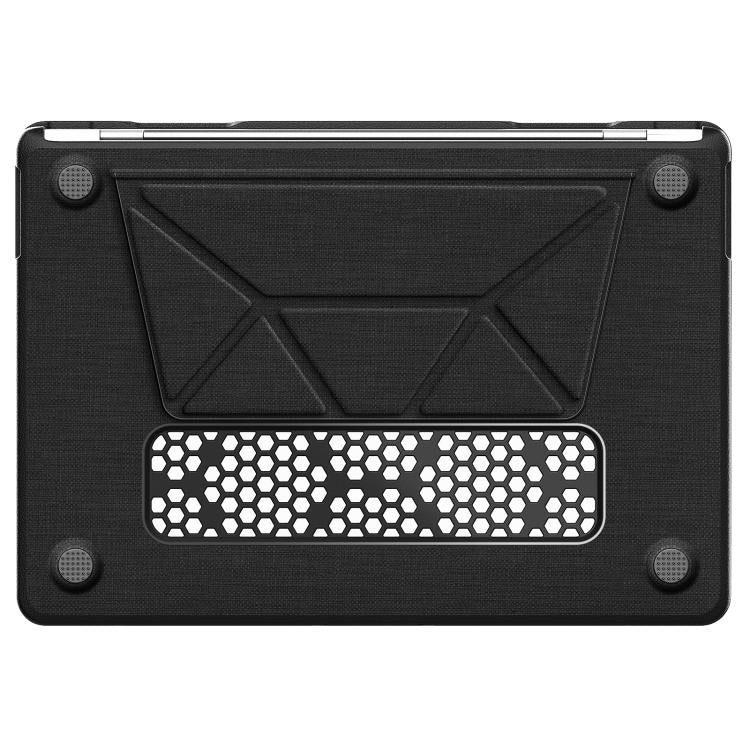 For MacBook Air 13.3 inch A2337 Fabric Texture Pro Magnetic Holder Laptop Protective Case