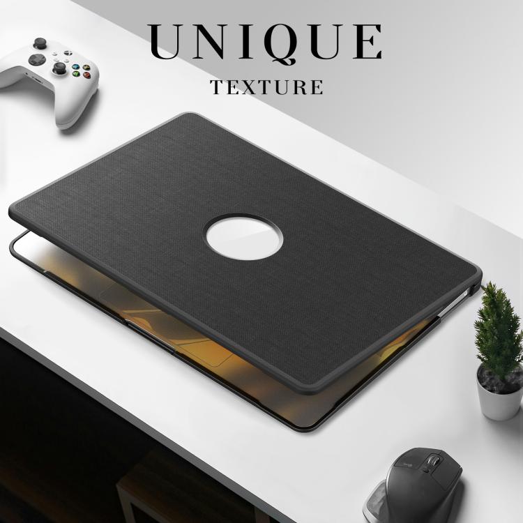 For MacBook Air 13.3 inch A2337 Fabric Texture Pro Magnetic Holder Laptop Protective Case