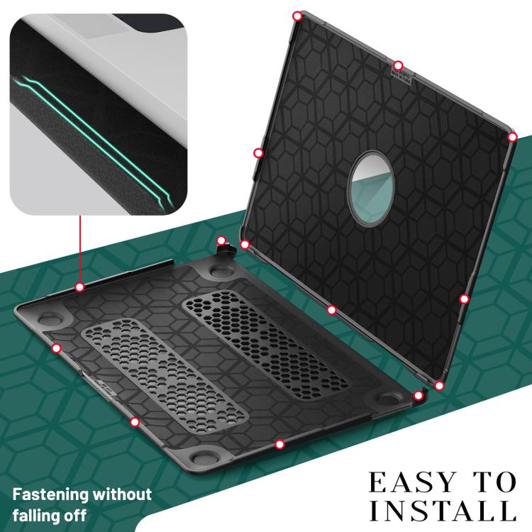 For MacBook Air 13.3 inch A2337 Fabric Texture Pro Magnetic Holder Laptop Protective Case