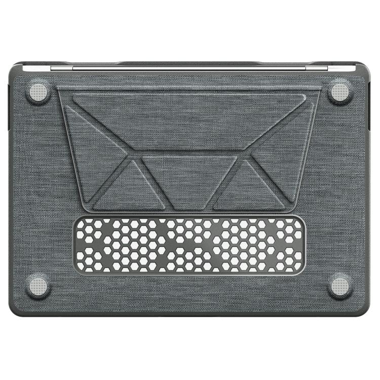 For MacBook Air 13.3 inch A2337 Fabric Texture Pro Magnetic Holder Laptop Protective Case