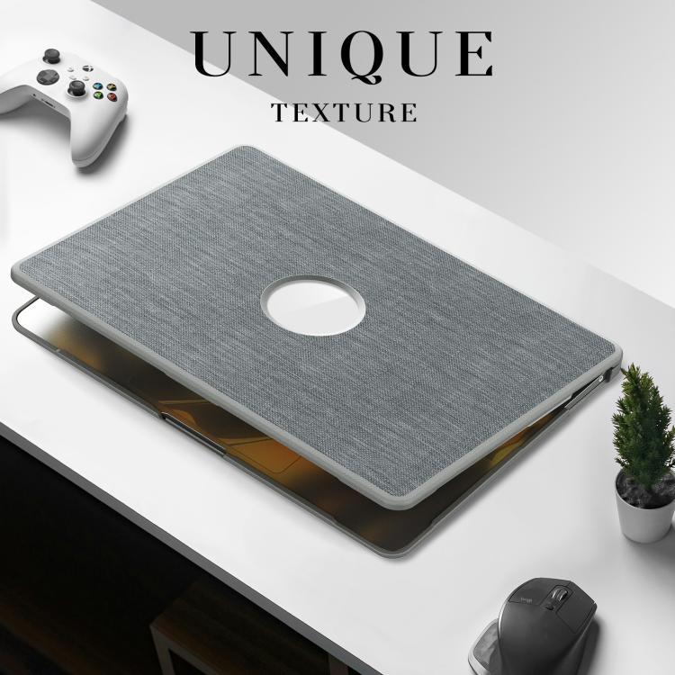 For MacBook Air 13.3 inch A2337 Fabric Texture Pro Magnetic Holder Laptop Protective Case