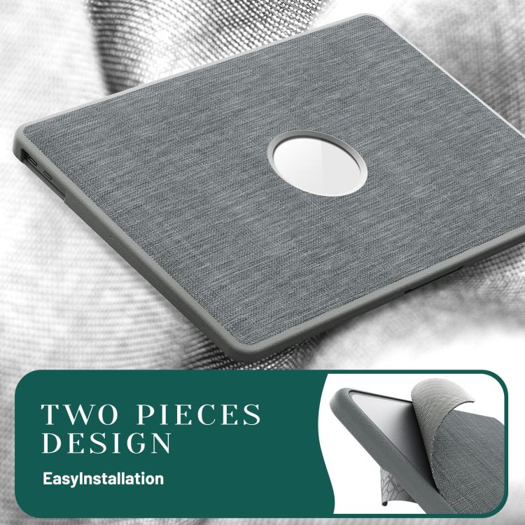 For MacBook Air 13.3 inch A2337 Fabric Texture Pro Magnetic Holder Laptop Protective Case