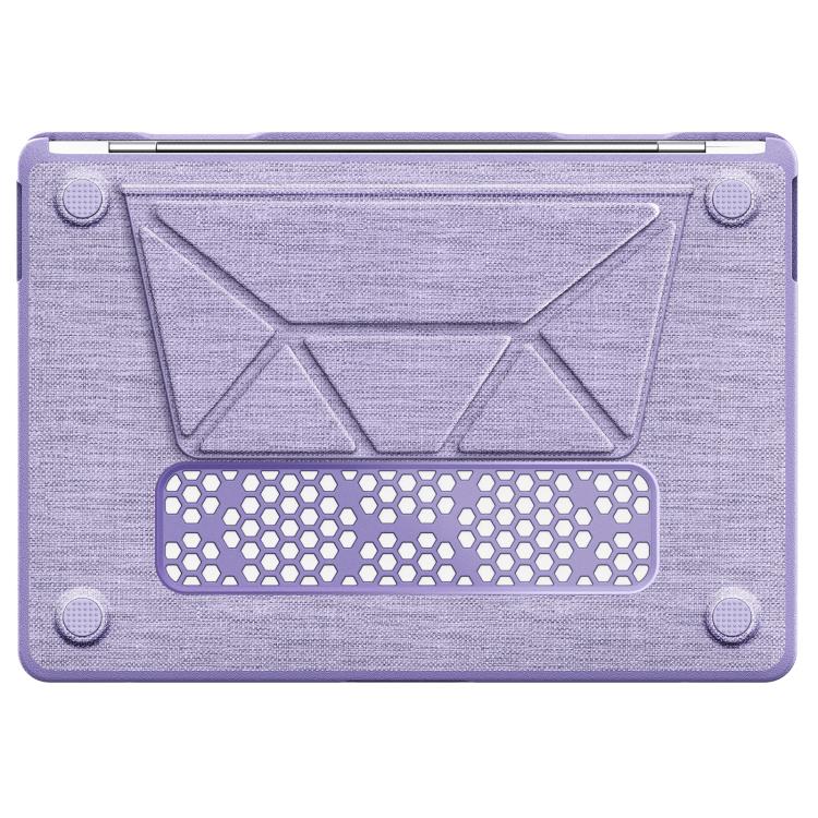 For MacBook Air 13.3 inch A2337 Fabric Texture Pro Magnetic Holder Laptop Protective Case