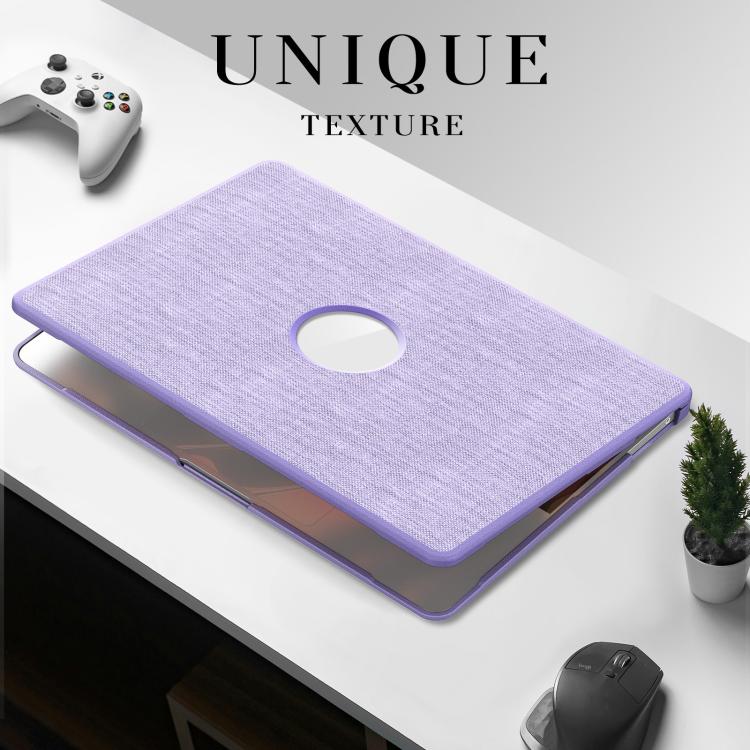 For MacBook Air 13.3 inch A2337 Fabric Texture Pro Magnetic Holder Laptop Protective Case