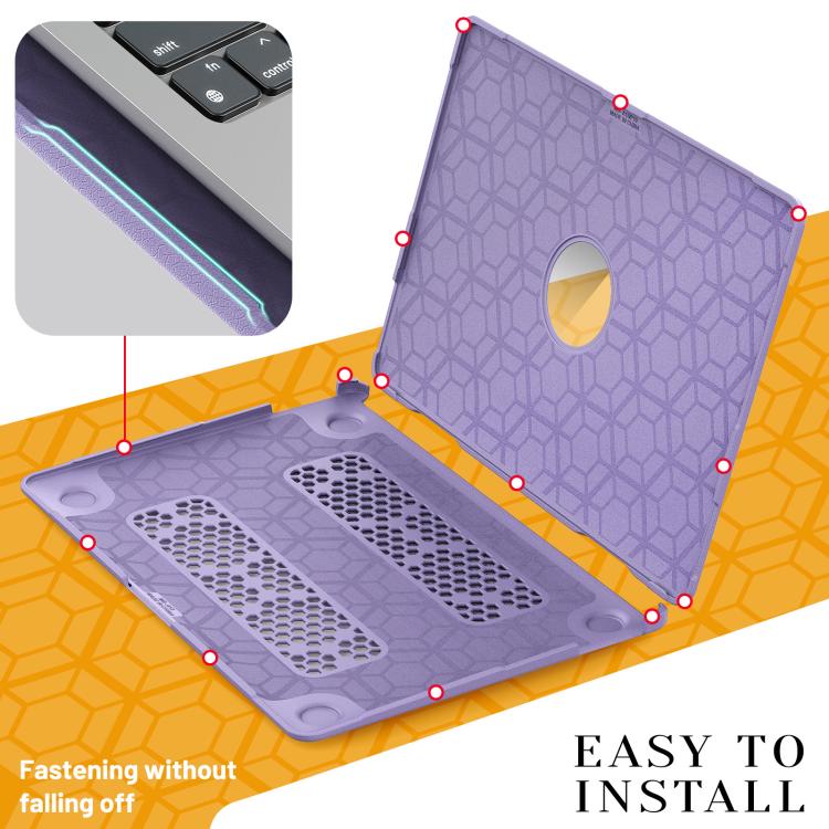 For MacBook Air 13.3 inch A2337 Fabric Texture Pro Magnetic Holder Laptop Protective Case