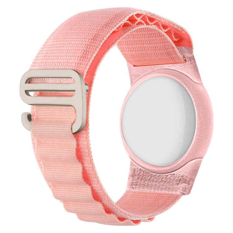 For AirTag 2nd Gen / AirTag 1st Gen xDfind Silver Buckle Loop Nylon Band Style Anti-lost Tracker Protective Cover