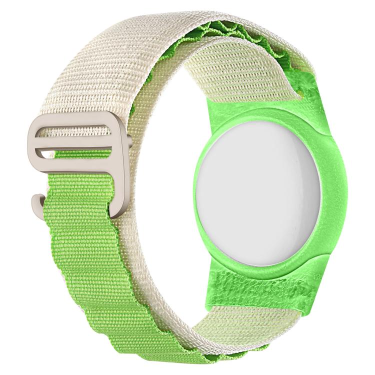 For AirTag 2nd Gen / AirTag 1st Gen xDfind Silver Buckle Loop Nylon Band Style Anti-lost Tracker Protective Cover