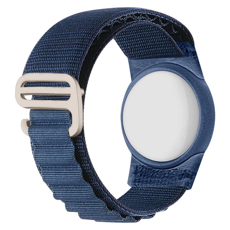 For AirTag 2nd Gen / AirTag 1st Gen xDfind Silver Buckle Loop Nylon Band Style Anti-lost Tracker Protective Cover