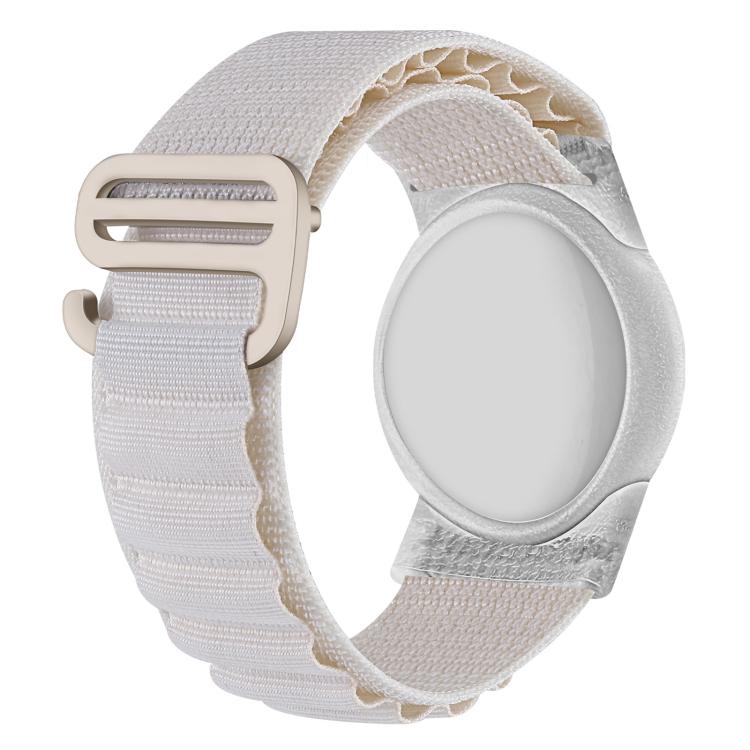 For AirTag 2nd Gen / AirTag 1st Gen xDfind Silver Buckle Loop Nylon Band Style Anti-lost Tracker Protective Cover