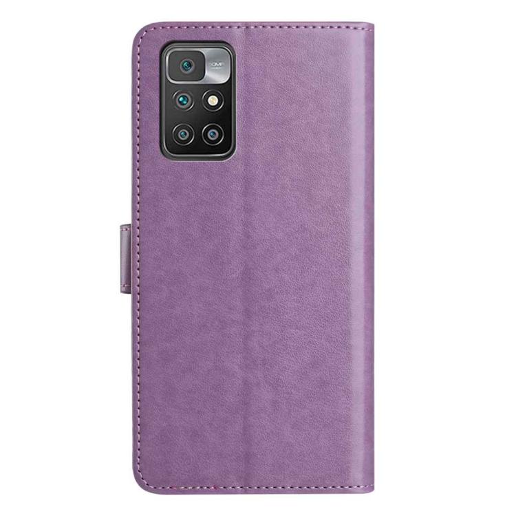 For Redmi 10 2022 Lambskin 8-card Slot Leather Phone Case