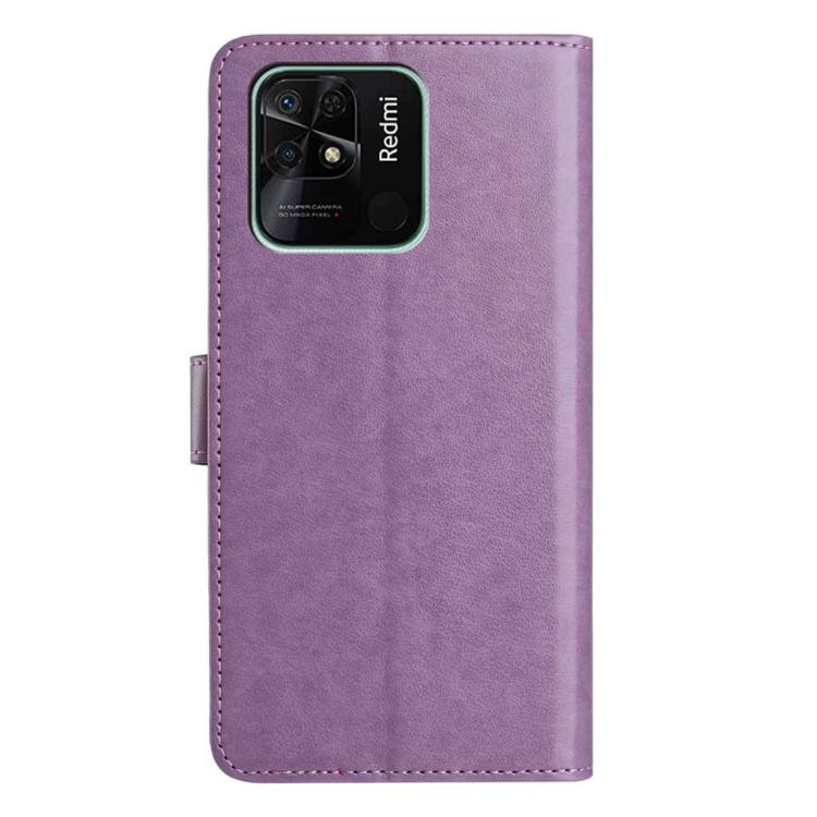 For Redmi 10C Lambskin 8-card Slot Leather Phone Case