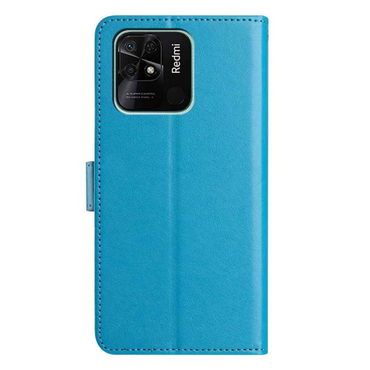 For Redmi 10C Lambskin 8-card Slot Leather Phone Case