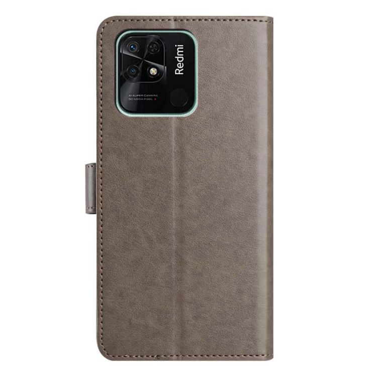For Redmi 10C Lambskin 8-card Slot Leather Phone Case