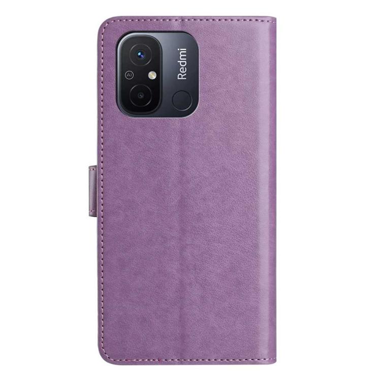 For Redmi 12C / 11A Lambskin 8-card Slot Leather Phone Case