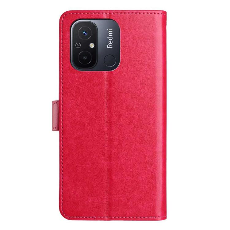 For Redmi 12C / 11A Lambskin 8-card Slot Leather Phone Case