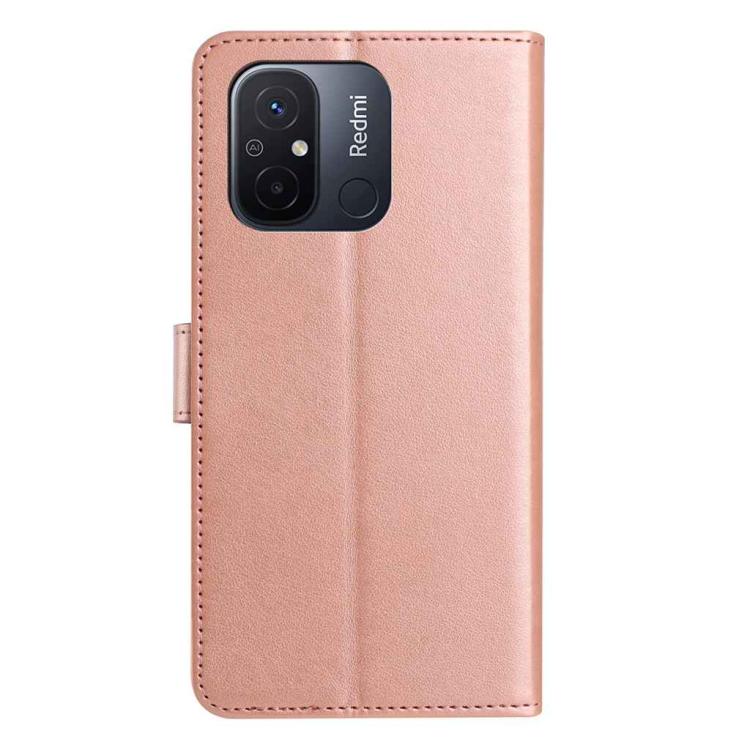 For Redmi 12C / 11A Lambskin 8-card Slot Leather Phone Case