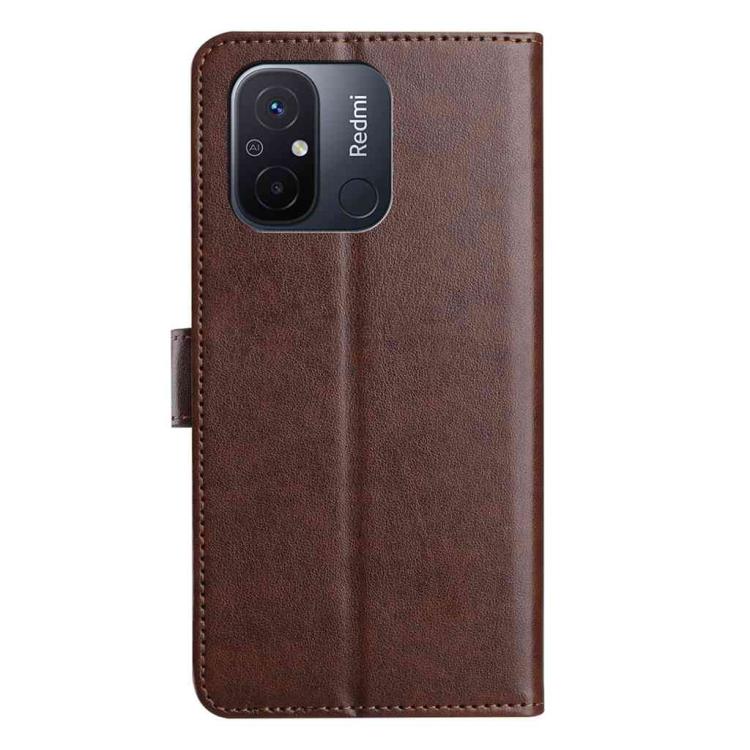 For Redmi 12C / 11A Lambskin 8-card Slot Leather Phone Case
