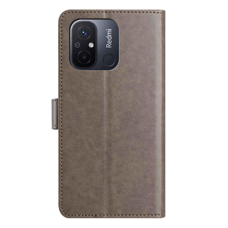 For Redmi 12C / 11A Lambskin 8-card Slot Leather Phone Case