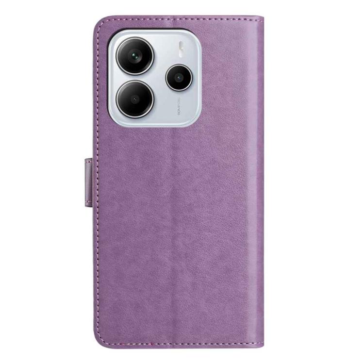 For Redmi Note 14 5G Lambskin 8-card Slot Leather Phone Case