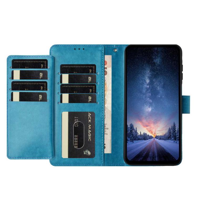 For Redmi Note 12S Lambskin 8-card Slot Leather Phone Case