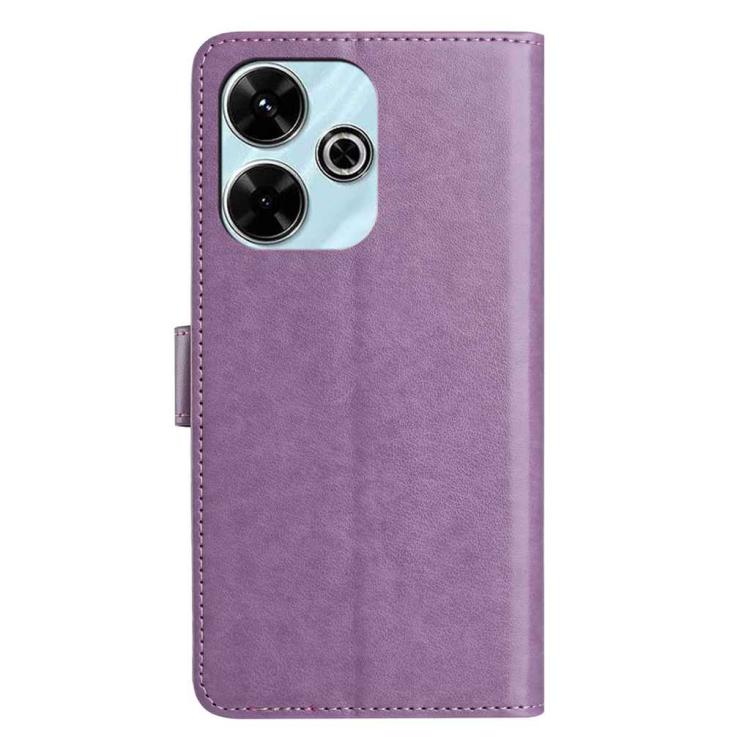 For Redmi 13C 4G Global Lambskin 8-card Slot Leather Phone Case