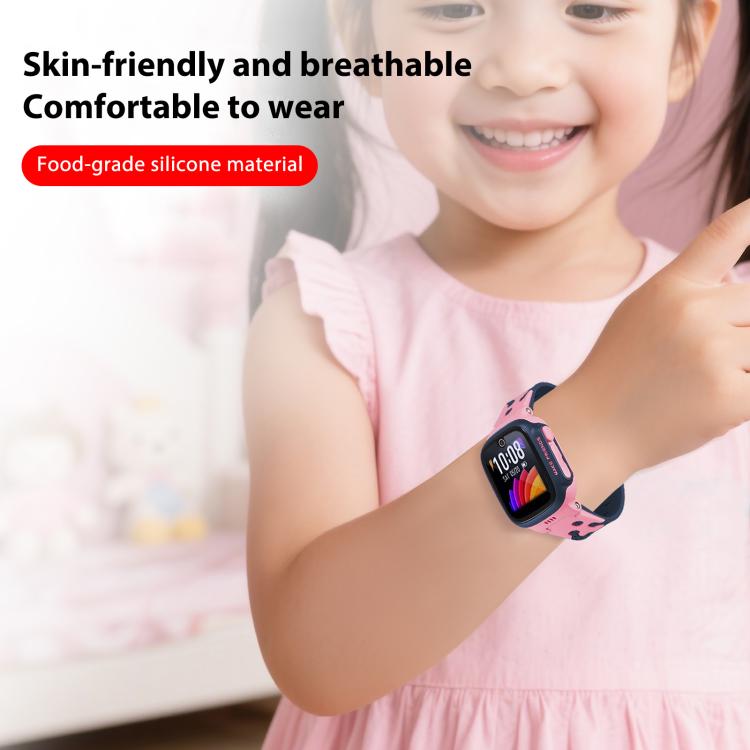 For Imoo Watch Phone D2 / D3 / Z6 / Q5 Black Buckle Two Color Silicone Watch Band