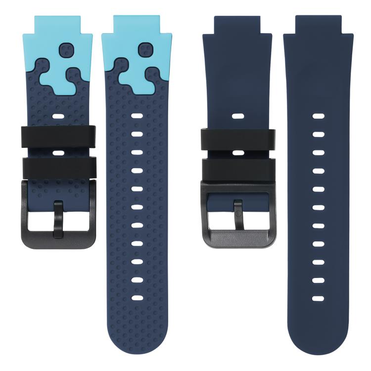 For Imoo Watch Phone D2 / D3 / Z6 / Q5 Black Buckle Two Color Silicone Watch Band