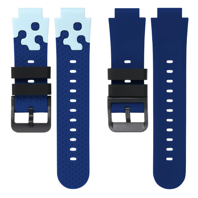For Imoo Watch Phone D2 / D3 / Z6 / Q5 Black Buckle Two Color Silicone Watch Band